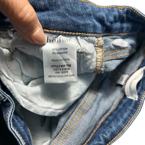 Bohme Straight Leg Distressed Jeans Sz 24 - Picture 7 of 11